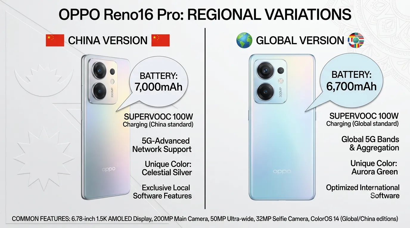 Oppo Reno 16 Pro Price in Nepal (Estimated)-battery life