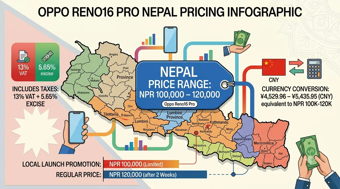 Oppo Reno 16 Pro Price in Nepal-price